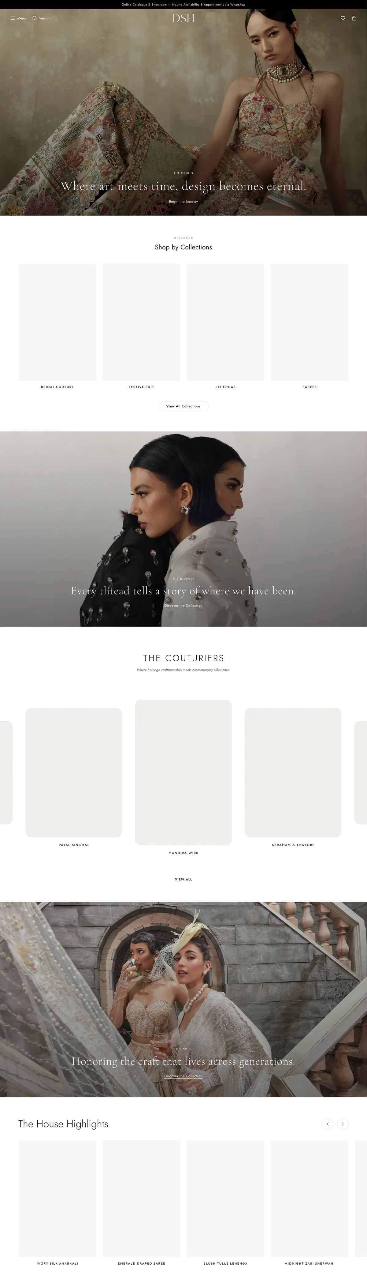 Designer Stock House homepage, designed and built by studiokalex