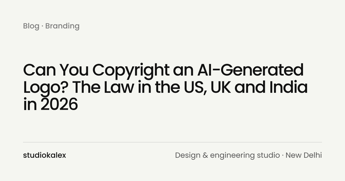 Can You Copyright an AI-Generated Logo? (2026 Law)